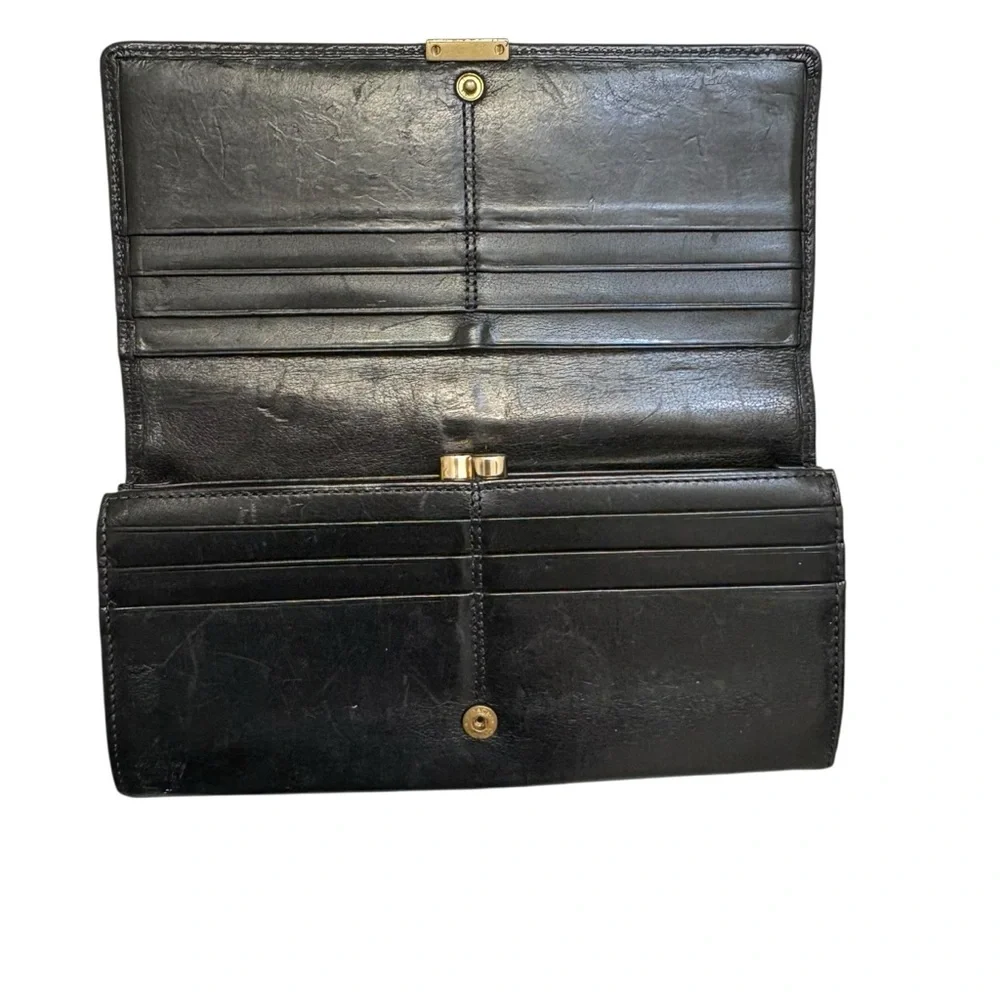 Coach vintage black Leather clutch Wallet